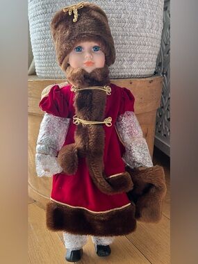 Vintage Chatelaine 20” Hand Crafted Porcelain Doll